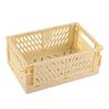 Storage Basket Collapsible Large Capacity Plastic Foldable Home Crate Box for Daily Used