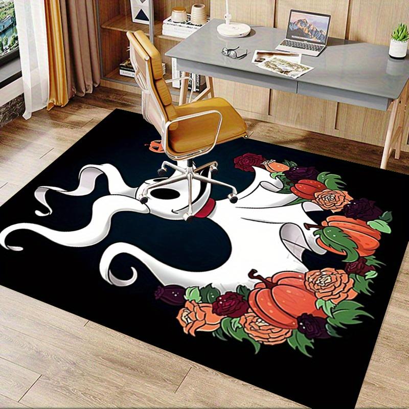 Office Rug Ghost Dog, Halloween theme 3D Printed Anti-Slip Rug-Machine Washable for Living Room