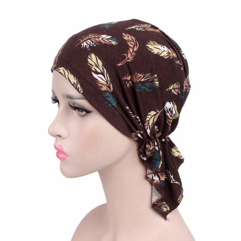 Women Muslim Turban Cancer Chemo Cap Stretch Wrap Beanie Head Scarf Cover Hats