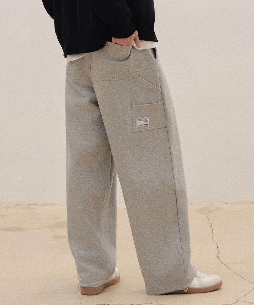 AGOD Carpenter Daimaru Sweat Wide Pants [Gray]