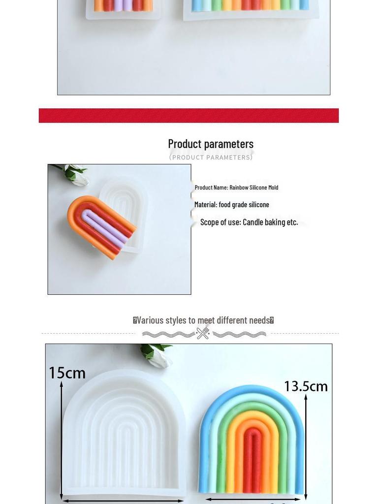 Geometrische Bogenbrücke Kerzenform - Silikon Koreanischer Schmuck
