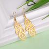 LIKGREAT Stainless Steel Celtic Infinity Knot Dangle Earrings for Women Lady Elegant Hook Charms Good Luck Jewelry New Year Gift