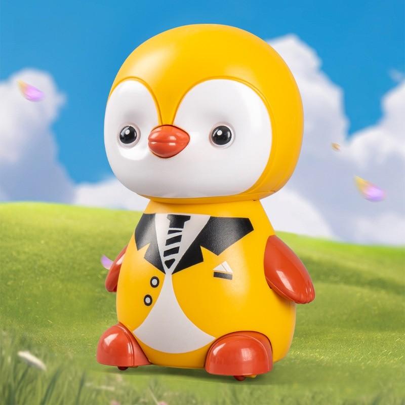 Plastic Pressing Penguin Toy With Rebound Mechanism For Kids Interactive Play