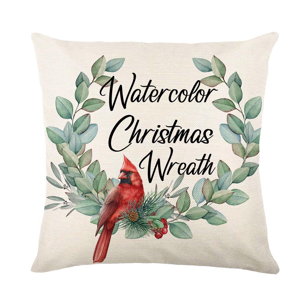 

Christmas Pillow Cover Holiday Home Living Room Sofa Cushion Cover Truck Print Polyester Pillow 45 * 45Cm (without pillow core)