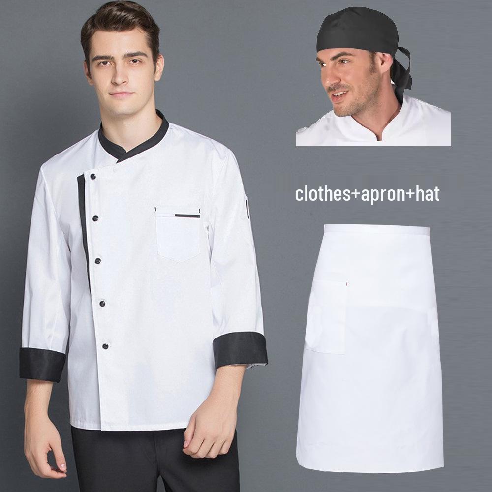 Unisex Long Sleeve Chef Workwear for Western Restaurants, Hotels, & Bakeries - Autumn/Winter Fashion