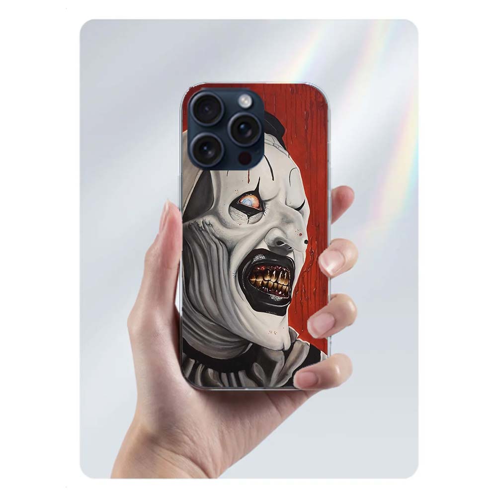 

Horror Movie Terrifier Clear Phone Case For Iphone 17 Air 16 Pro Max 15 Pro 14 Plus 17E 16E 11 13 12 Mini Cover Cases Fundas Cel iPhone 15 Pro Max