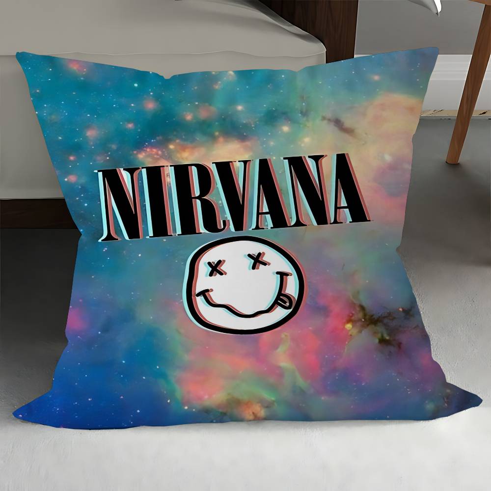 Наволочка с логотипом N-Nirvana, чехол для подушки, автомобильная декоративная наволочка для дивана, автомобиля, рождественский подарок, 40x40см 45x45см 12x12Inch