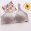 BH Foran Lukking Trådløs Dame Samlet Uten Stålring Ensfarget Undertøy Push Up Bralette Sexy Lingeri Pluss Størrelse BH