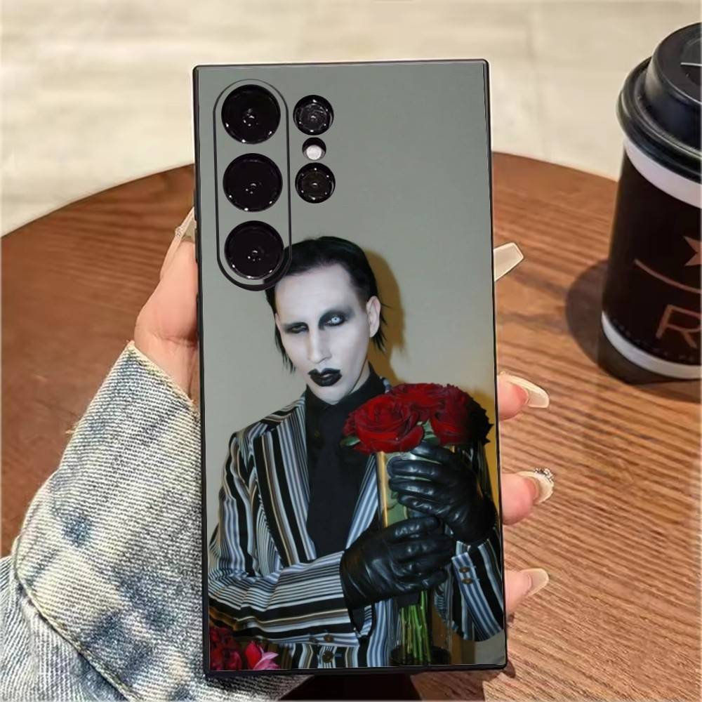 M-Marilyn Death Rock Mr-M-MansonS Phone Case For Samsung S25,S24,S21,S22,S23,S20,Ultra,S26,Plus,Fe,Note,5G Black Cover