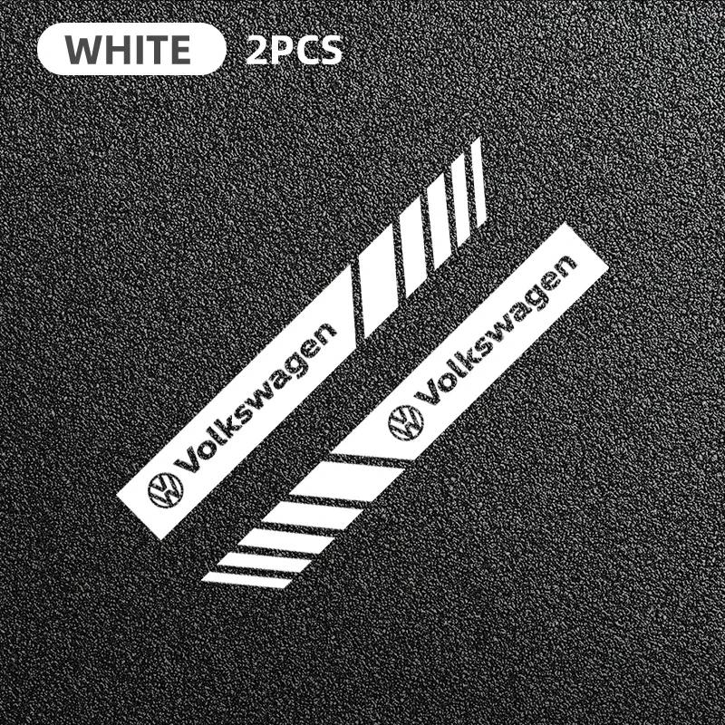 

For Volkswagen VW 2PCS Car Stickers Rear View Mirror Side Stripe For Volkswagen GTI R-Line R Polo Golf T5 Passat Magotan CC Sant белый
