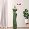 European and American New Sexy Hip-wrapped Slim Tube Top Three-dimensional Flower Feather Sequined Dinner Party Dress