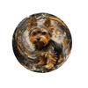 Round Metal Aluminum Sign Faux Embossing Wreath Sign Living Room Decoration Mothers Day Gifts French Bulldog Themed Decoration
