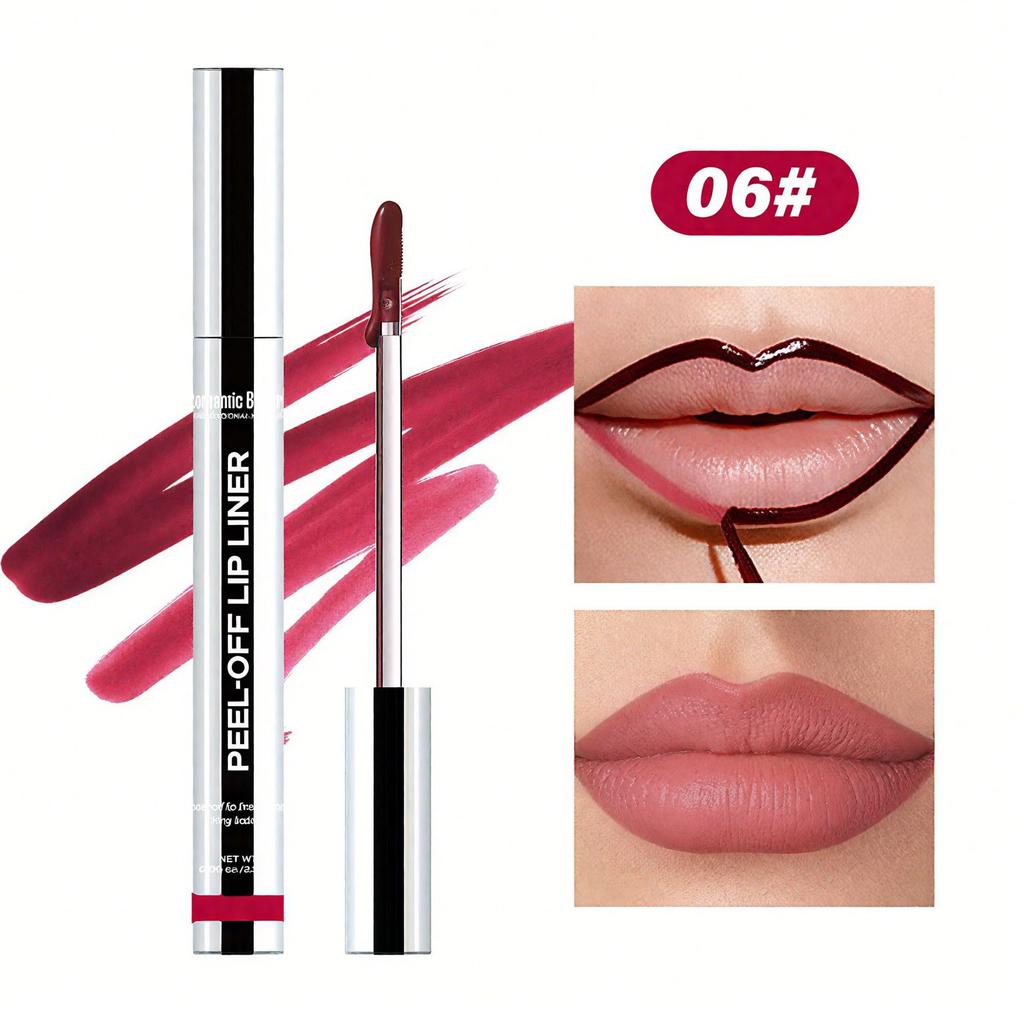Abziehbarer Lipliner Matt Wasserdichter Lippenstift Langanhaltend Nicht verblassend Feuchtigkeitsspendender Lippen-Glanz Aufpolsternder Lippenstift