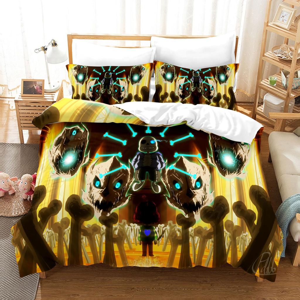 3pcs Bedding Set Animation Wish 3D Printed Cozy Duvet Cover King Queen Twin Size Birthday Gift for Adult Bedroom Decor