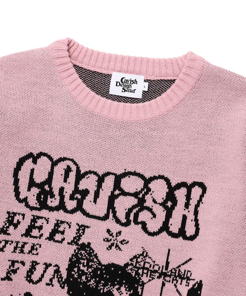 CAVISH Mega Cyclone Knit Sweater Pink(Cv2Efuk601A)