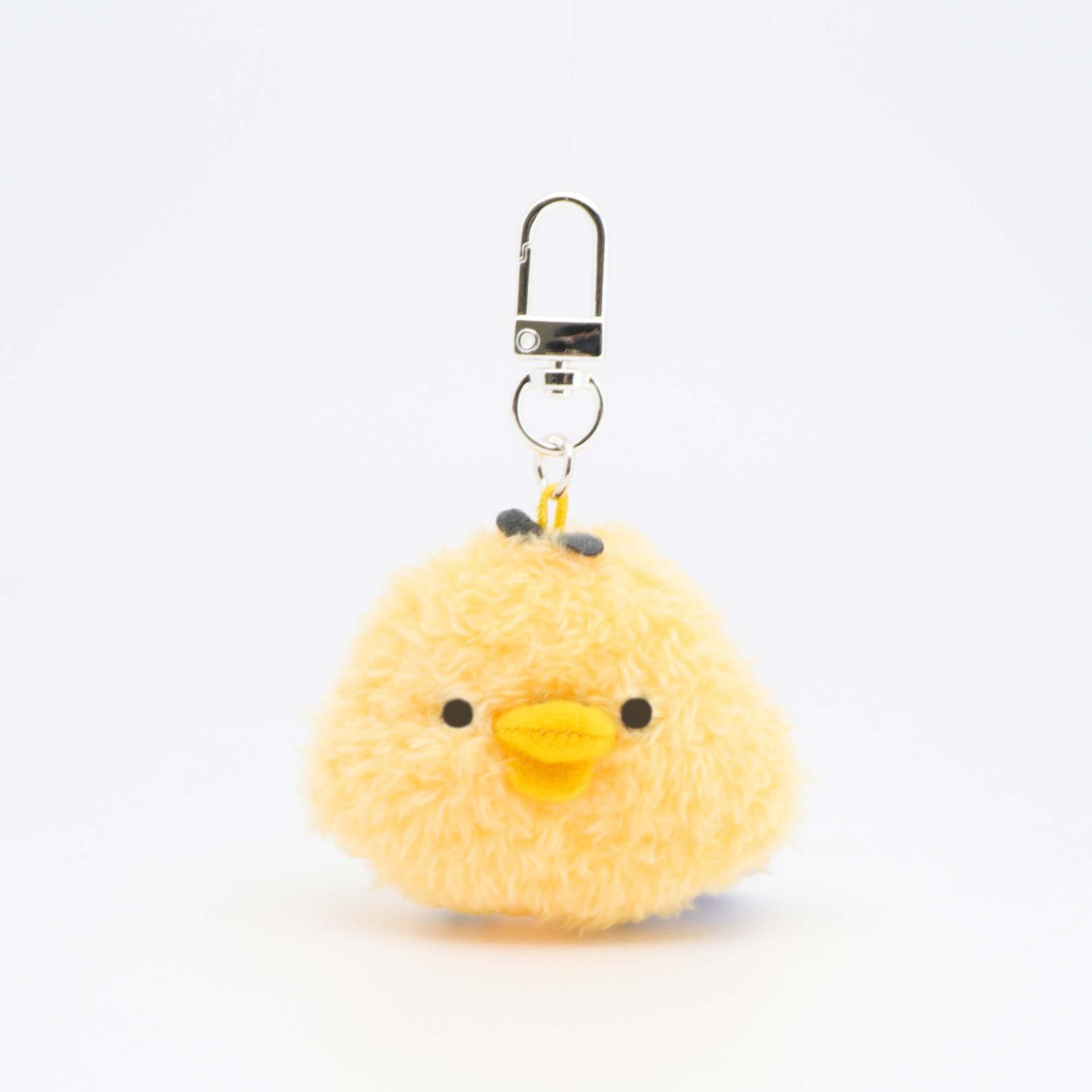 Cute Rilakkuma Curly Hair Flower Series Plush Toy Keychain retro Korilakkuma Fuzzy Kiiroitori Chicken Stuffed Backpack Pendant