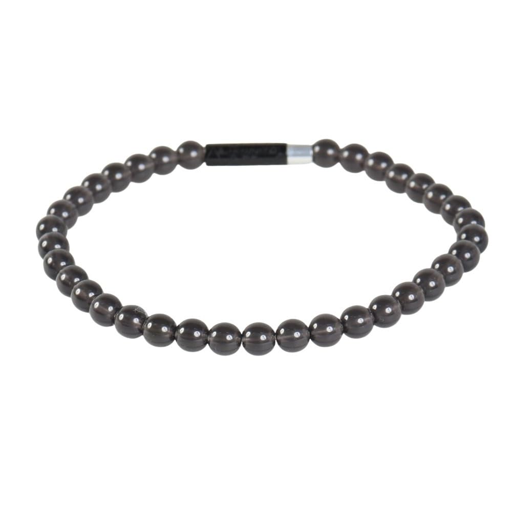 phiten RAKUWA Bracelet EXTREME Crystal Touch Black/Silver, 16cm Inner Circumference [Made with Phiten's Advanced Metax Technology]