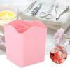 Storage Box Stationery Cosmetic & Manicure Tools Container with   Tower Pattern Pink