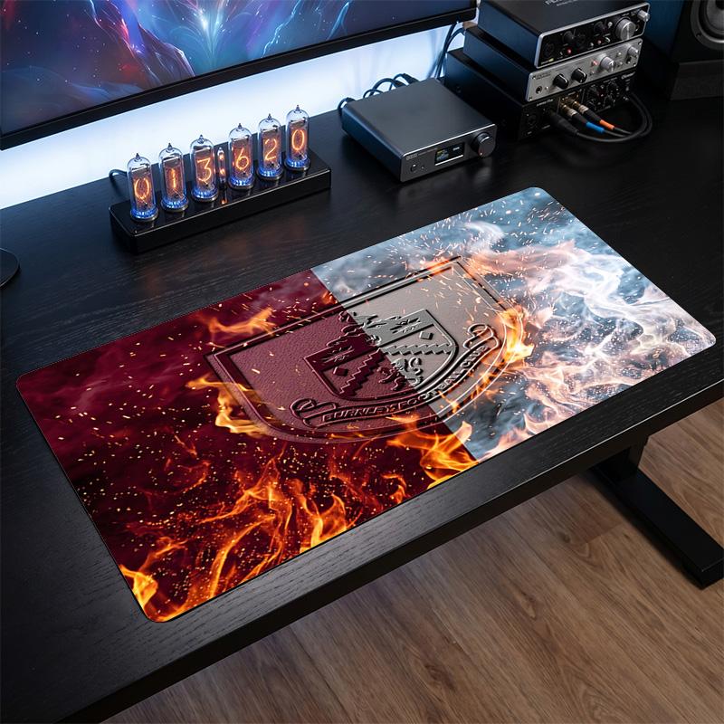 Burnley Football Print Large Mouse Pad, Anti-Slip Extended Gaming Desk Mat for Office Home