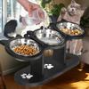 Elevated Cat Food Bowls with Non-Slip Base - Raised Feeder for Neater Eating, Reduce Neck Strain