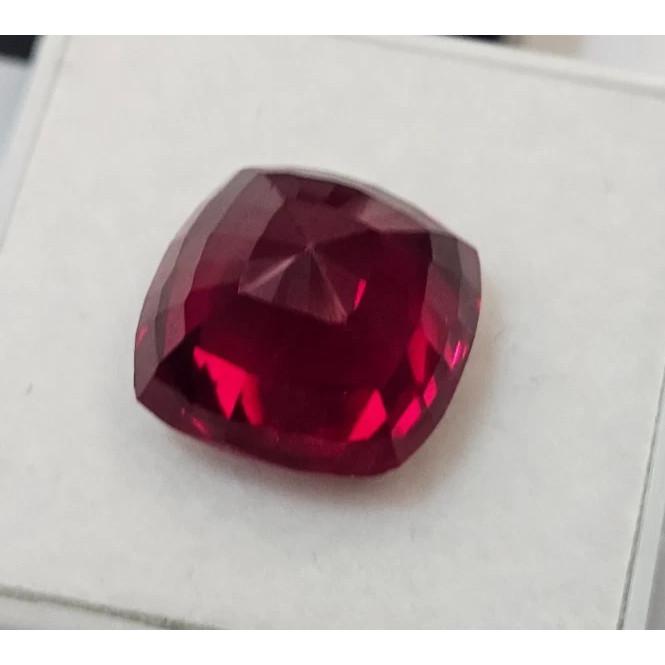 Mozambique Red Ruby Cushion Cut 10-11 Ct Stunning Certified Loose Gemstone