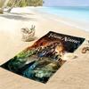 Name Custom Caribean Pirates Print Beach Towel, Large Soft Quick Dry Towel for Beach Camping Swimming