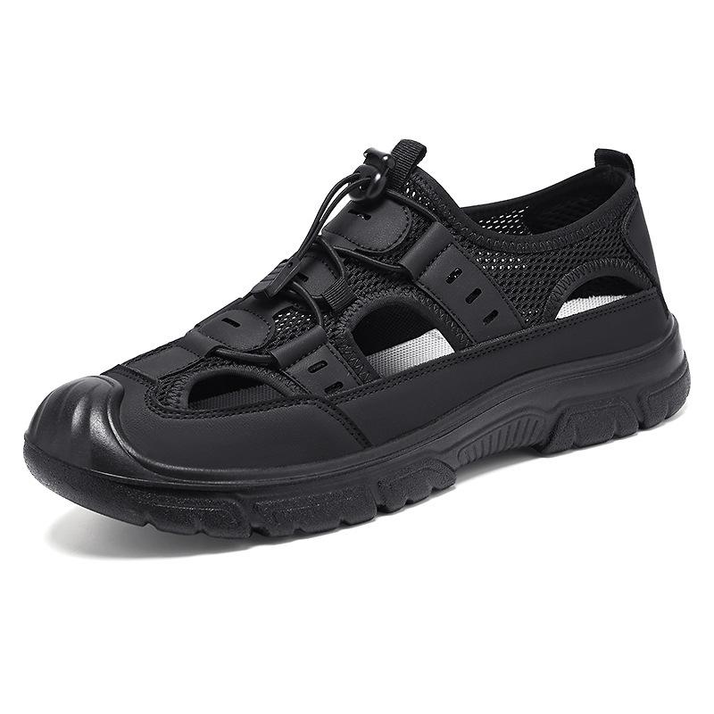 Sandals men's summer new polyurethane men's shoes hollow breathable casual shoes outdoor wading hole shoes lightweight single shoes