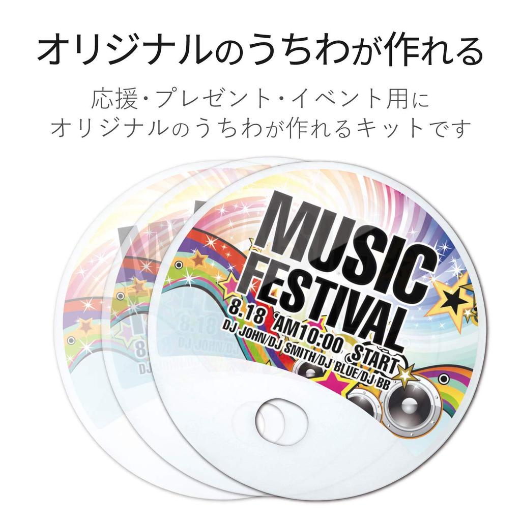 ELECOM Handmade Fan Making A4 10 Fans In Looking for Q82 Kit, Size, Round, Water-Resistant, Transparent, [Made Japan] No EJP-UWCCRZ