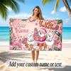 Christmas Theme Quick Dry Beach Towel Custom Name Text Print Large Sand Resistant Towel Beach Vacation