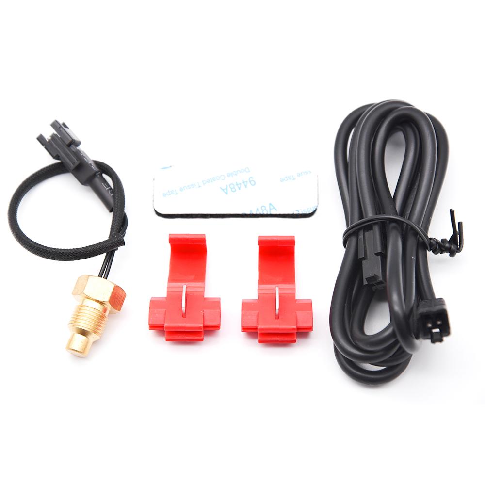 Motorcycle Instrument 0~120 Celsius Water Temperature Gauge with Water Temp Joint Pipe Sensor 16-22mm Motor Dashboard 12V