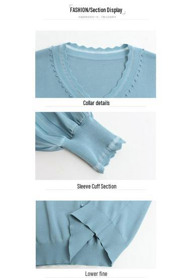 Fashion Casual V-Neck Lace-Up Knitwear Pullover for Women: Long-Sleeved Mother's Day Top