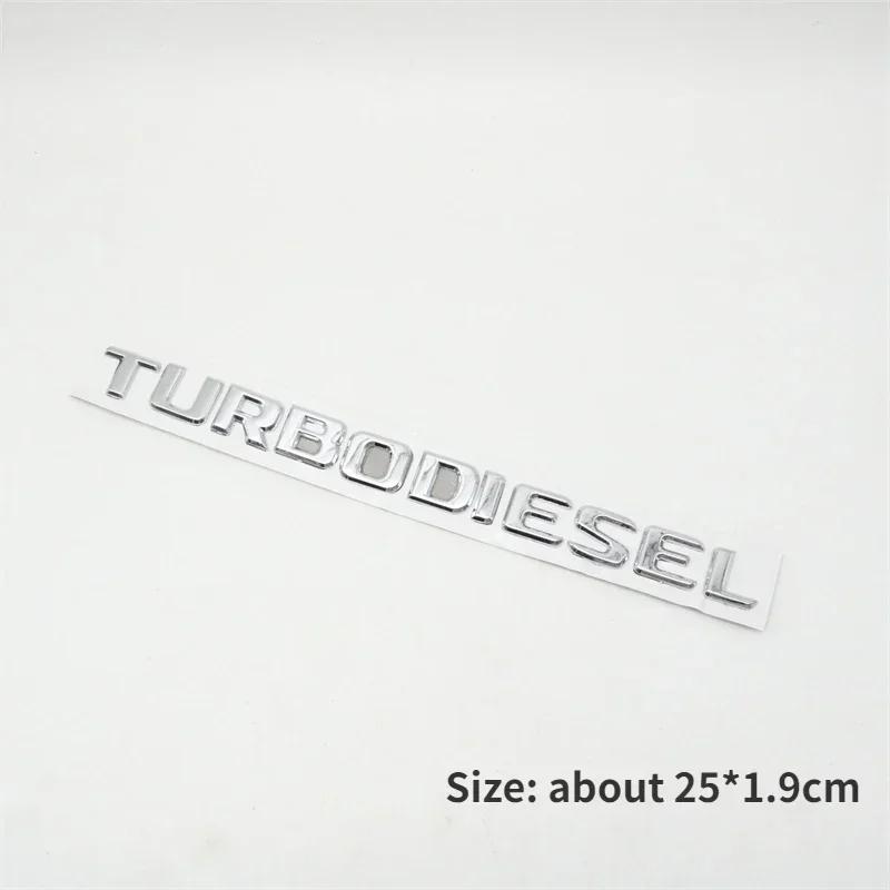 Turbodiesel Kompressor Letter Emblem Rear Trunk Turbo Diesel Fender Logo Sticker For W463 W140 W124 W202 W203 Accessories
