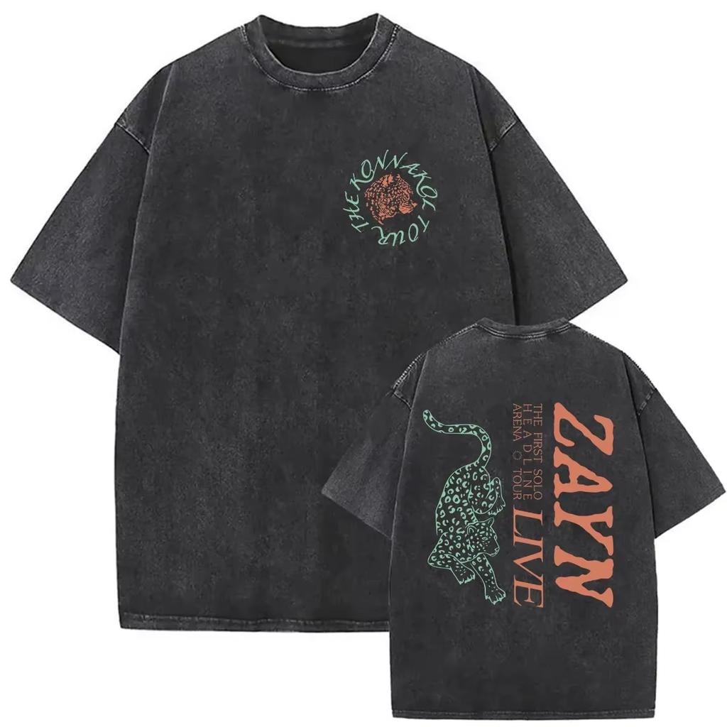 2026 Vintage Lavato Singer Zayn Malik KONNAKOL Musica Magliette Uomo Donna Abbigliamento Fan Casual Comfort Girocollo Manica Corta Abbigliamento Casual