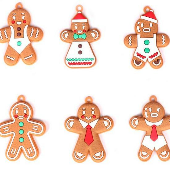 Christmas Gingerbread Man Pendant - PVC Tree Ornament Cookie Man House Decoration