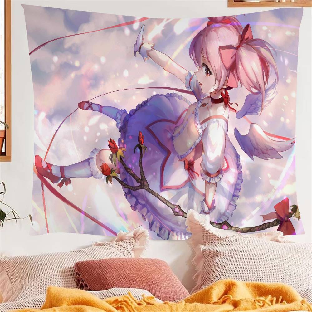 

Anime Girl Puella Magi Madoka Magica Colorful Tapestry Wall Hanging Bohemian Wall Tapestries Mandala Wall Art Decor 74x94cm(29x37in)