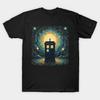 Asian Size Cotton Unisex Tshirt Print T-shirt Tardis Van Gogh T-shirt No-Cut Print Regular Fit