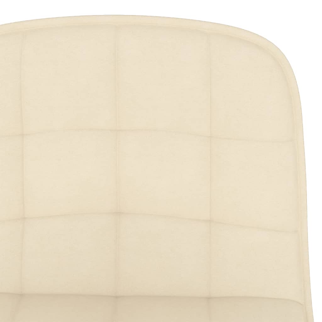 Bar Stool Set of 2 Cream Fabric