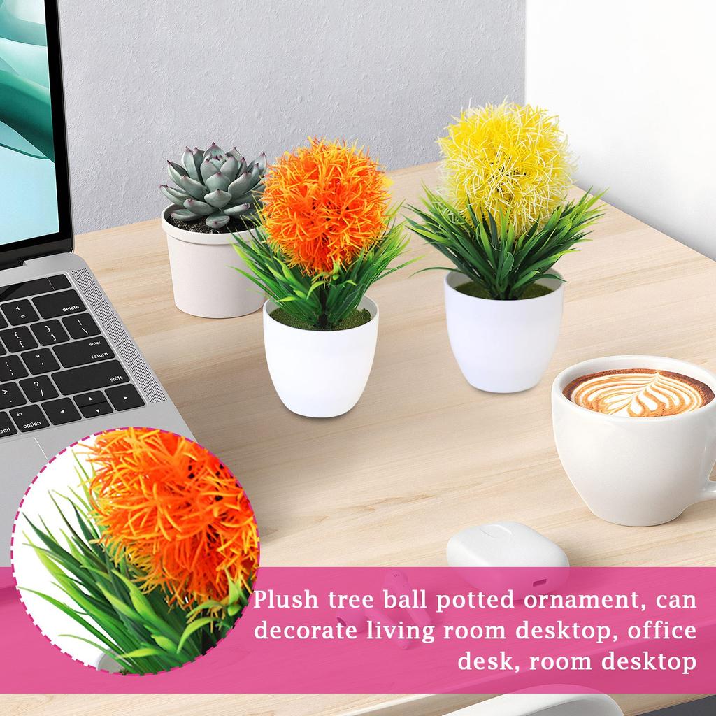 Simulation Green Plant Potted Ornaments Plant Combination Indoor Desktop Ornaments Simulation Artificial Flower Plant Bonsai