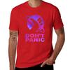 Dont Panic Hitchhikers Quote TShirt plain tops cheap stuff funny t shirts for Unisex