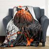 1pc Basketball Art Blanket, Lightweight Flannel Throw Blanket for Sofa, Bed, Travel, Camping, Living Room, Office, Couch048