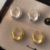 Vintage Gold Color Smooth Hoop Earrings for Women Irregular Mini Trendy Huggies Jewelry Gift Pulseras Mujer