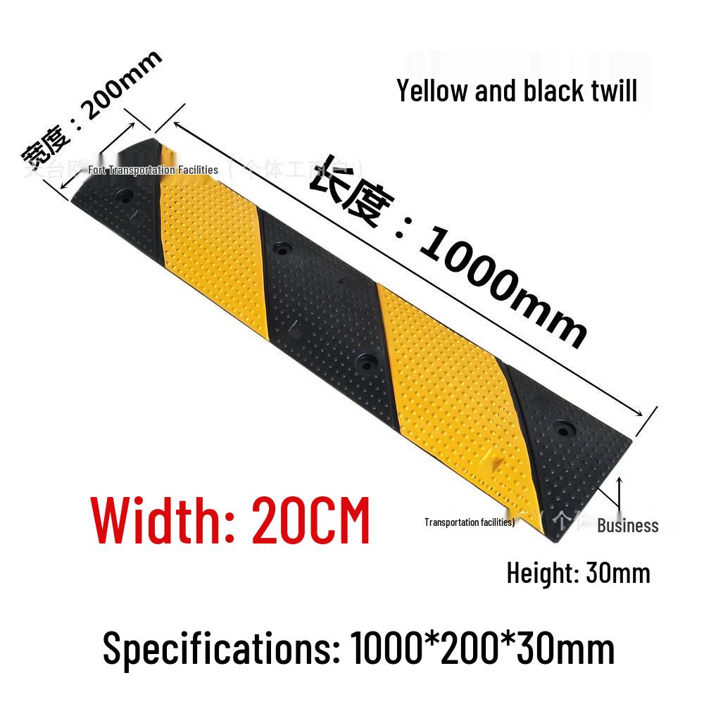 Non-Motorized Lane Mini Bump & Anti-Skid Strip for Bicycles and Pedestrians