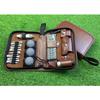 Custodia per Accessori da Golf Organizzatori di Accessori da Golf con Scomparti Multipli Custodia in Pelle con Cerniera Per Giocatore Professionista