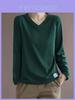 Casual Long Sleeve T Shirt For Women With V Neck And Polyester Fabric For Daily Wear