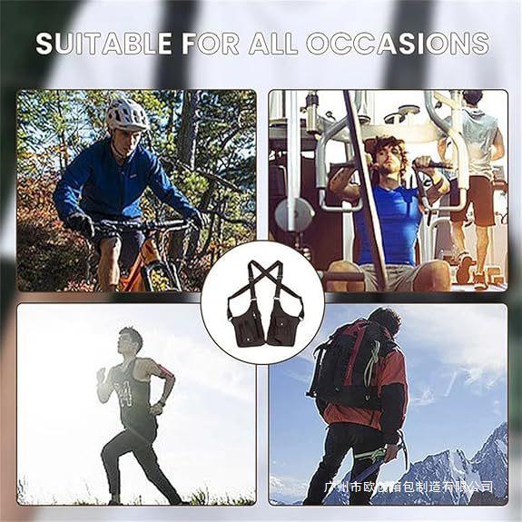 Unisex Leather Crossbody Underarm Bag - Outdoor Multi-function Square Phone Vest Bag