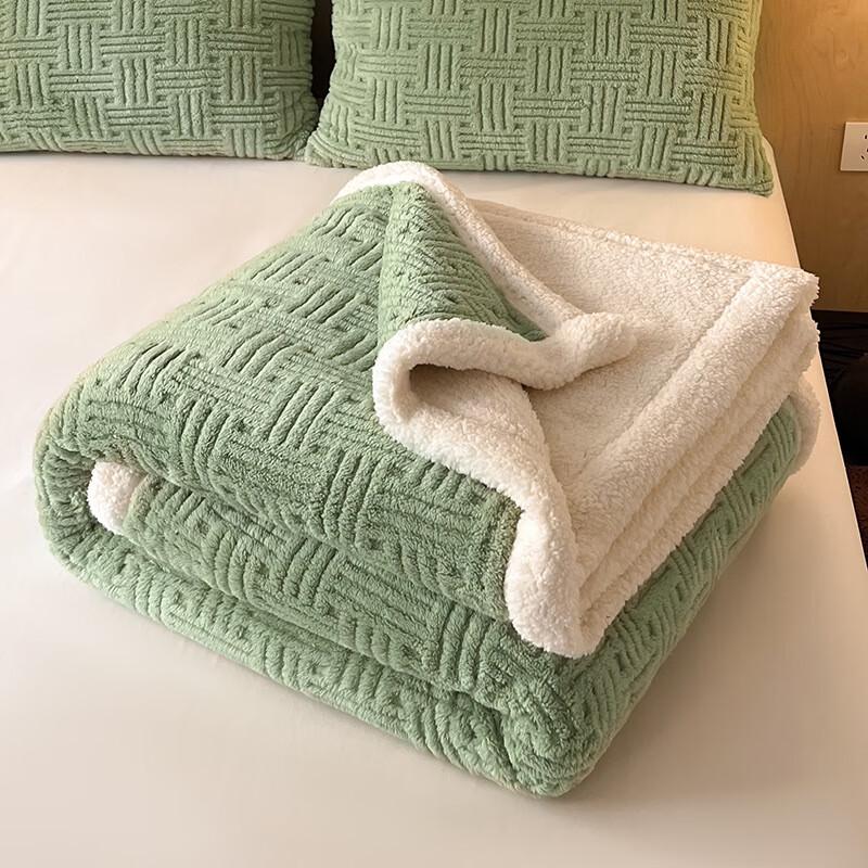 LISM Jacquard Lamb Velvet Thick Warm Blanket