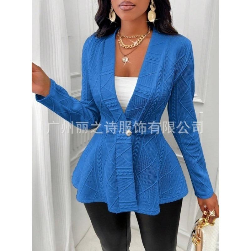 2025 Herbst und Winter Neue Mode Damen Knopf Langarm Jacke Mantel