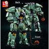 Awesome Green Warrior Robot With Chain Hammer Building Blocks Toys, Robot Battle Armor Assembling Educational Toys for Kids Fans