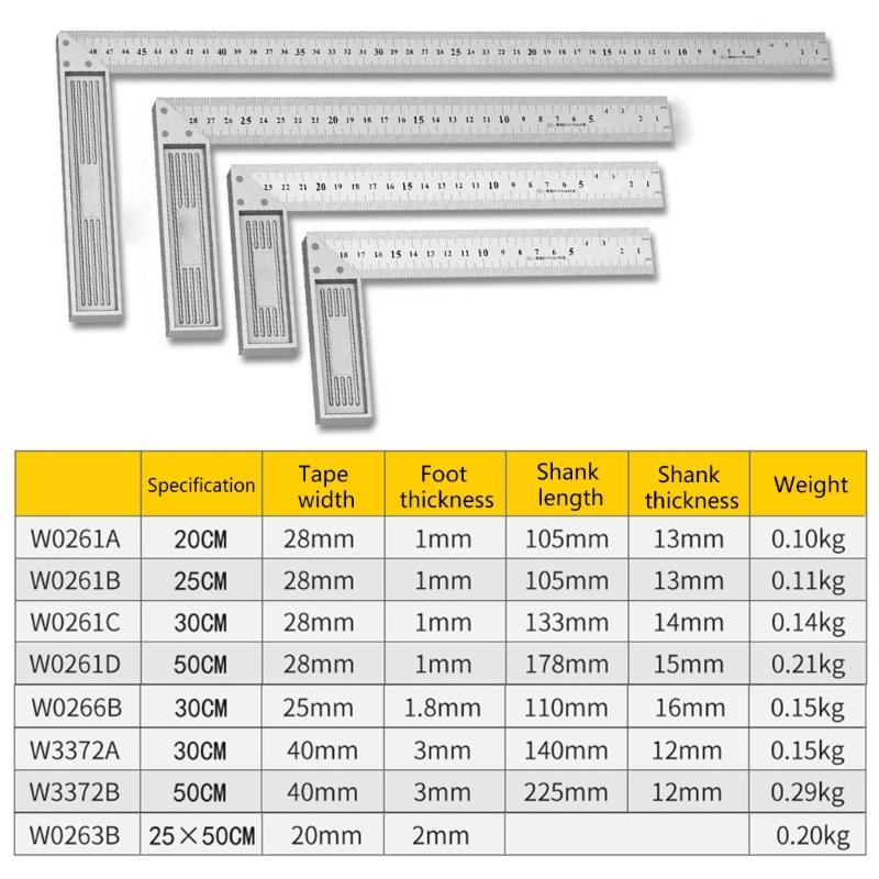 Woodworking Square, Framings Square,Woodworking Square , Right Angles Ruler, Framings Tool, L Shape Ruler Metal Square
