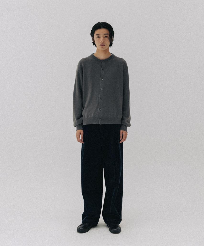 Blankroom Round Cardigan_Stone Gray